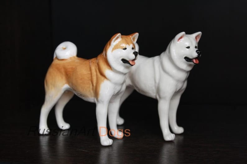 Akita inu Hund Porzellan Figur handgemacht Statuette Etsy