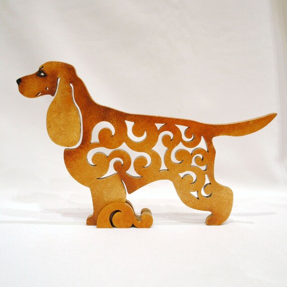 Dachshund Blk//Tan Orange Spot Jacket Miniature Ceramic Hand Painted Dog Figurine