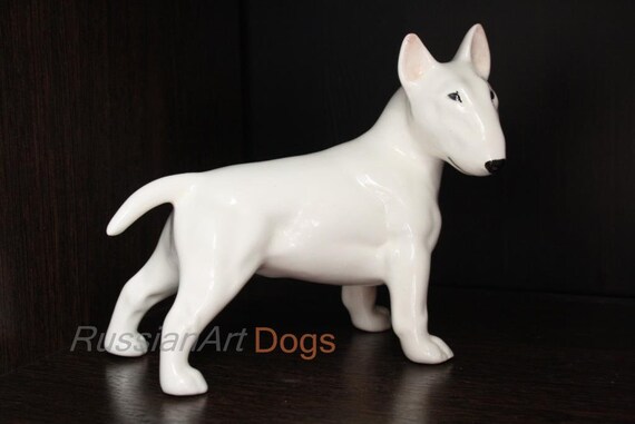 Bull Terrier Dog Cute Ceramic Handmade Figurine Animals Miniature Decor Gifts Souvenir Bull Terrier Dog Cute Ceramic Handmade Figurine Animals Miniature Decor Gifts Souvenir