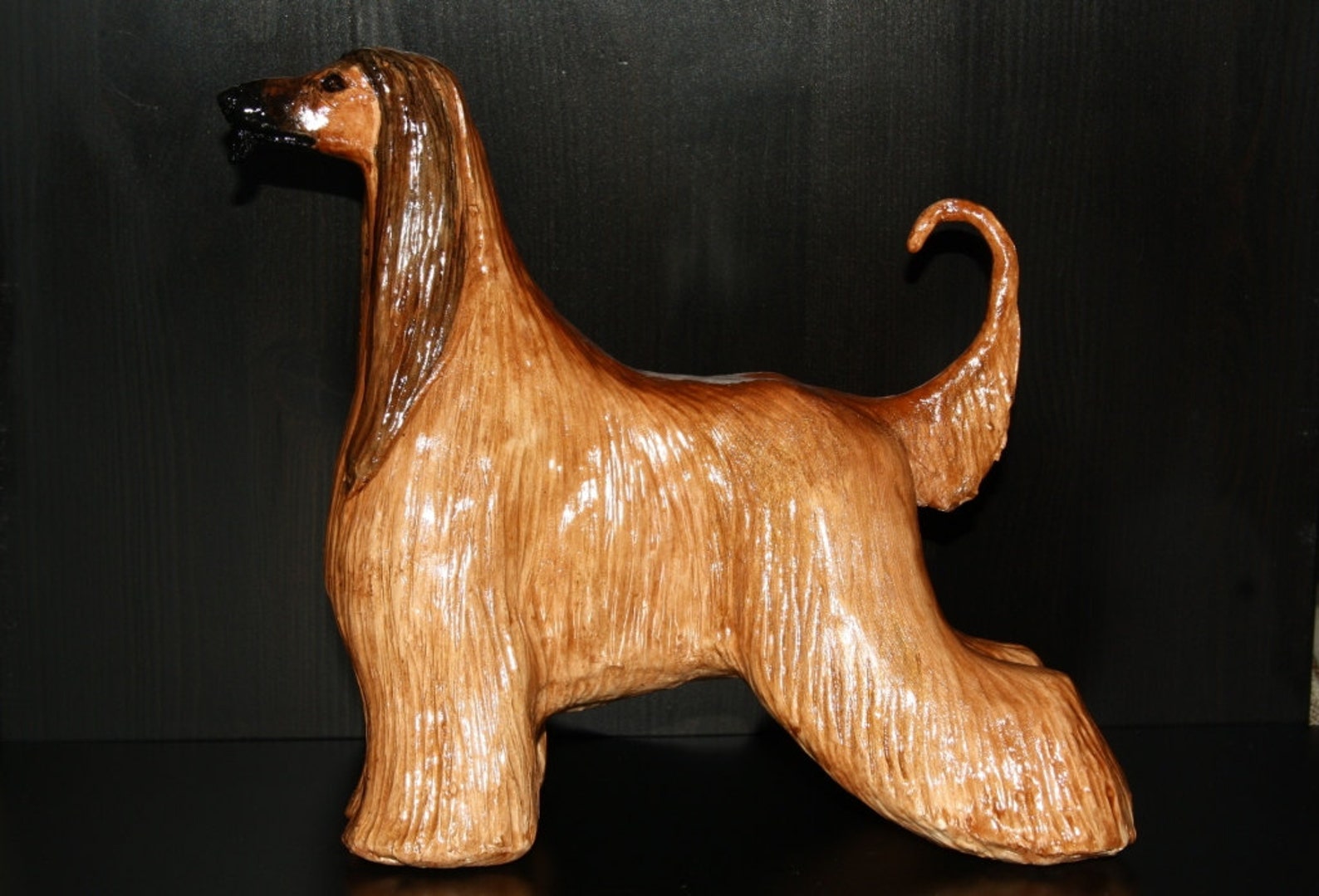Afghan hound statue figurine handmade of ceramic statuette Etsy