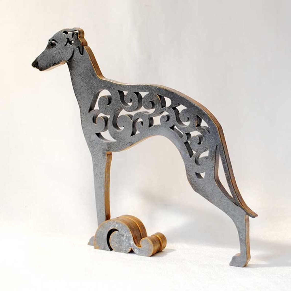 Italian Greyhound Statue Made of Wood MDF Handpainted Etsy