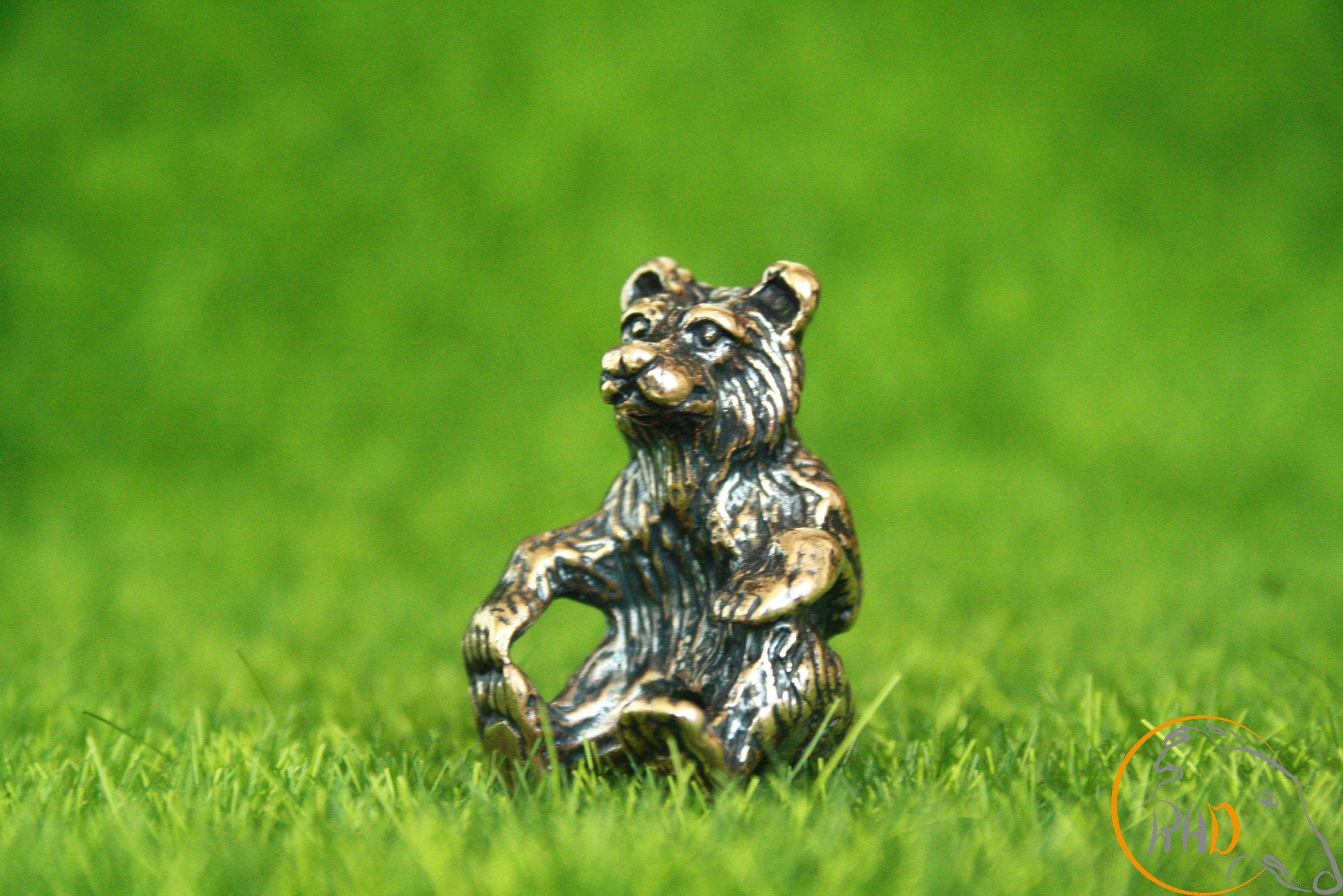 Bear Teddy bear statuette miniature statue of bronze metal Etsy
