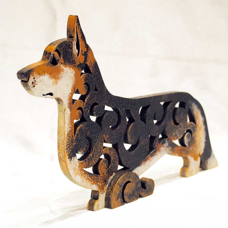 welsh corgi statues