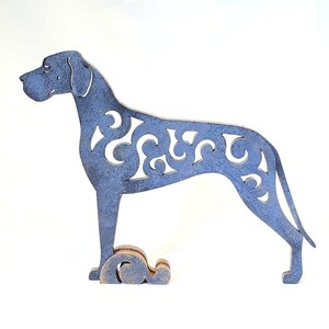 Statuette Great Dane figurine made of wood hand-painted with | Etsy