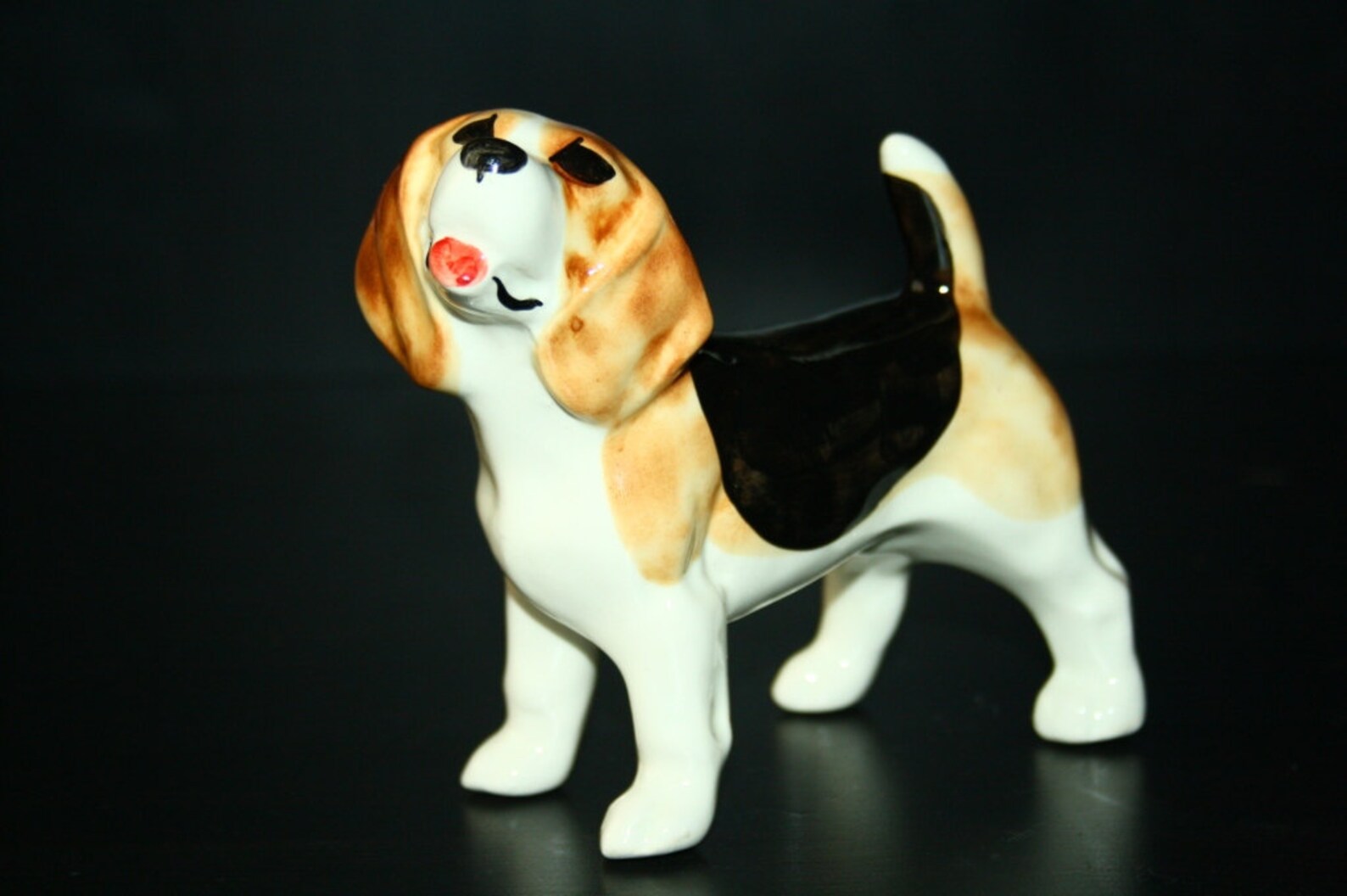 Beagle dog figurine ceramics handmade statuette porcelain Etsy