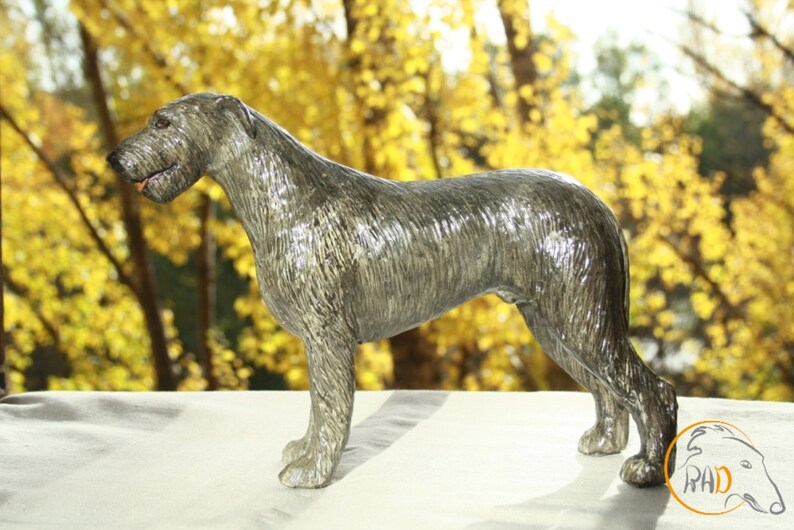 Irish wolfhound dog statue figurine handmade of ceramic Etsy