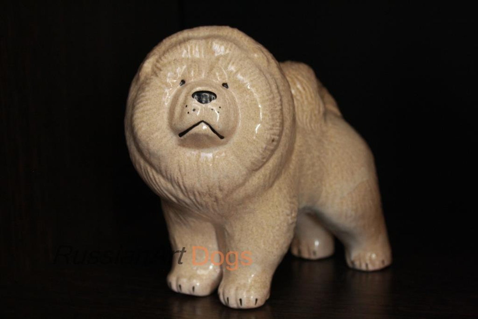 Chow Chow dog ceramic figurine handmade statue statuette Etsy