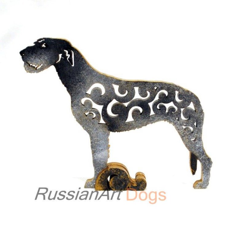 Irish Wolfhound Figurine Dog Statue Made of Wood MDF Etsy