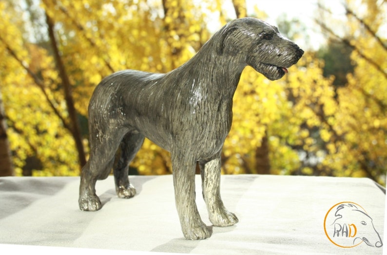 Irish wolfhound dog statue figurine handmade of ceramic Etsy