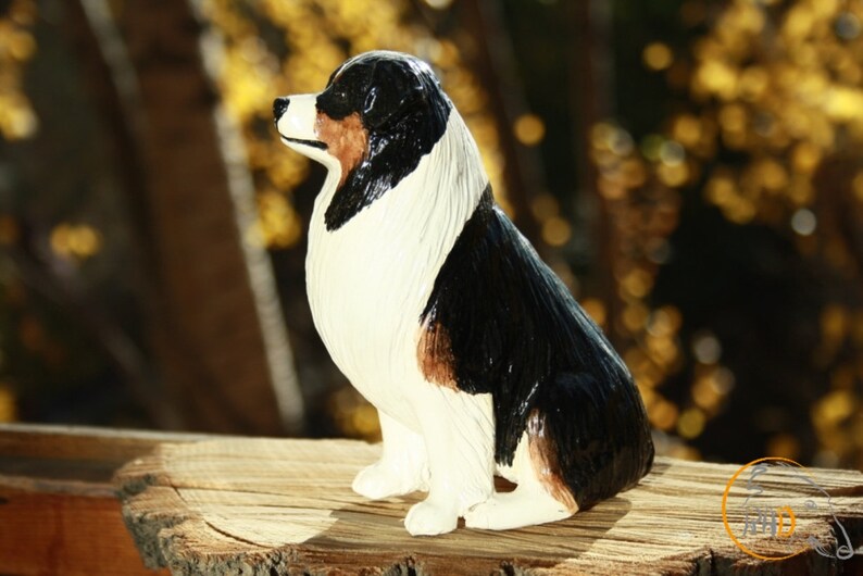 Aussie Australian Shepherd statue figurine handmade of Etsy