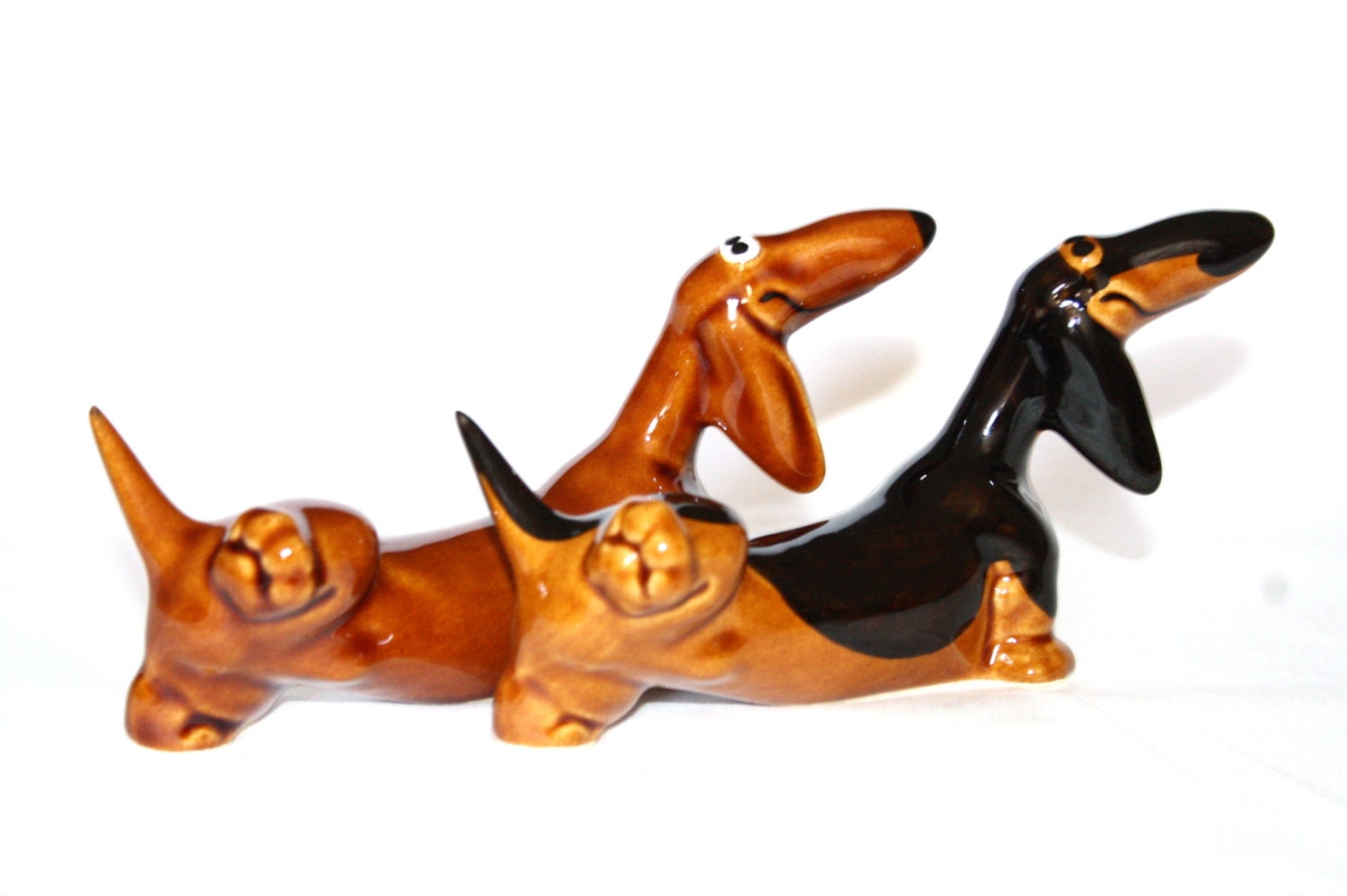 Funny dachshund dog figurine ceramics handmade statuette Etsy
