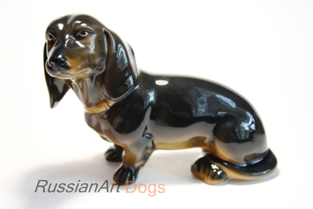 Dachshund dog porcelain figurine statue Etsy
