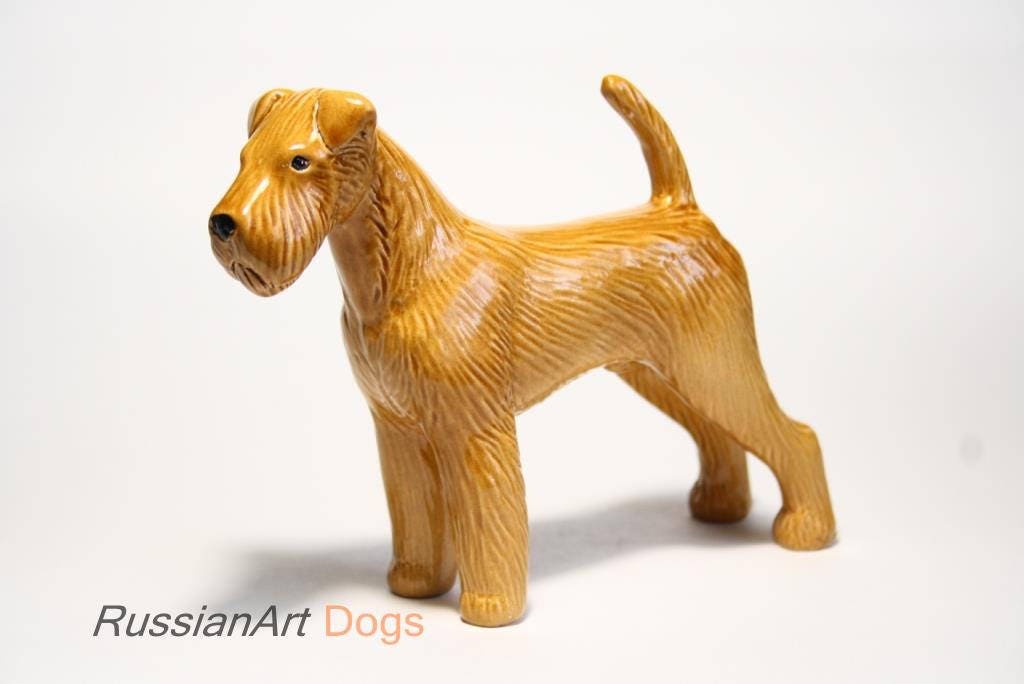 Irish Terrier dog ceramic figurine handmade statue statuette Etsy