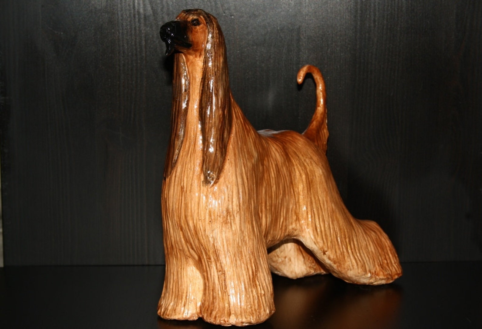 Afghan hound statue figurine handmade of ceramic statuette Etsy