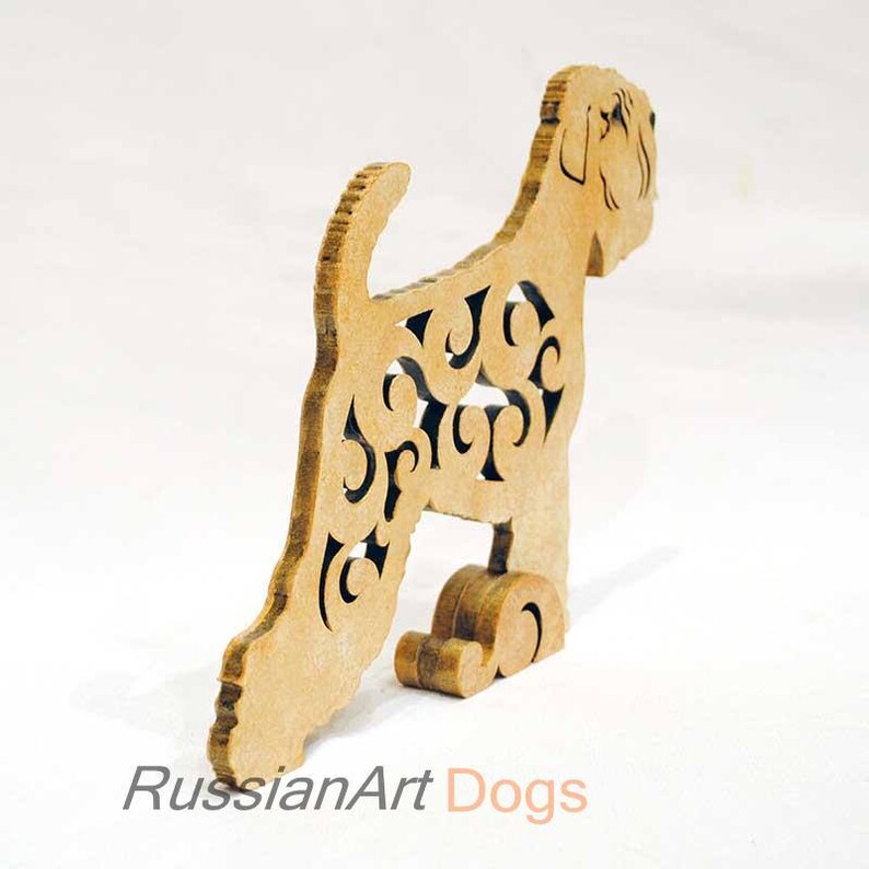 Soft Coated Wheaten Terrier statue made of wood MDF | Etsy