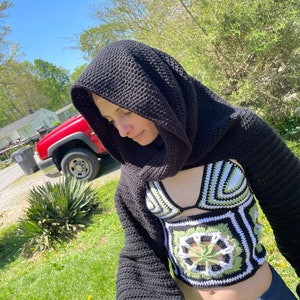 crochet hooded shrug