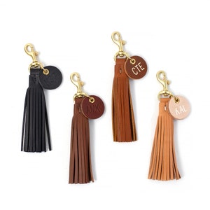 Leather Tassel Keychain | Leather Tassel | Tassel Keychain | Cute Keychain | Key Ring | Bag Charm | Leather Zipper Pull