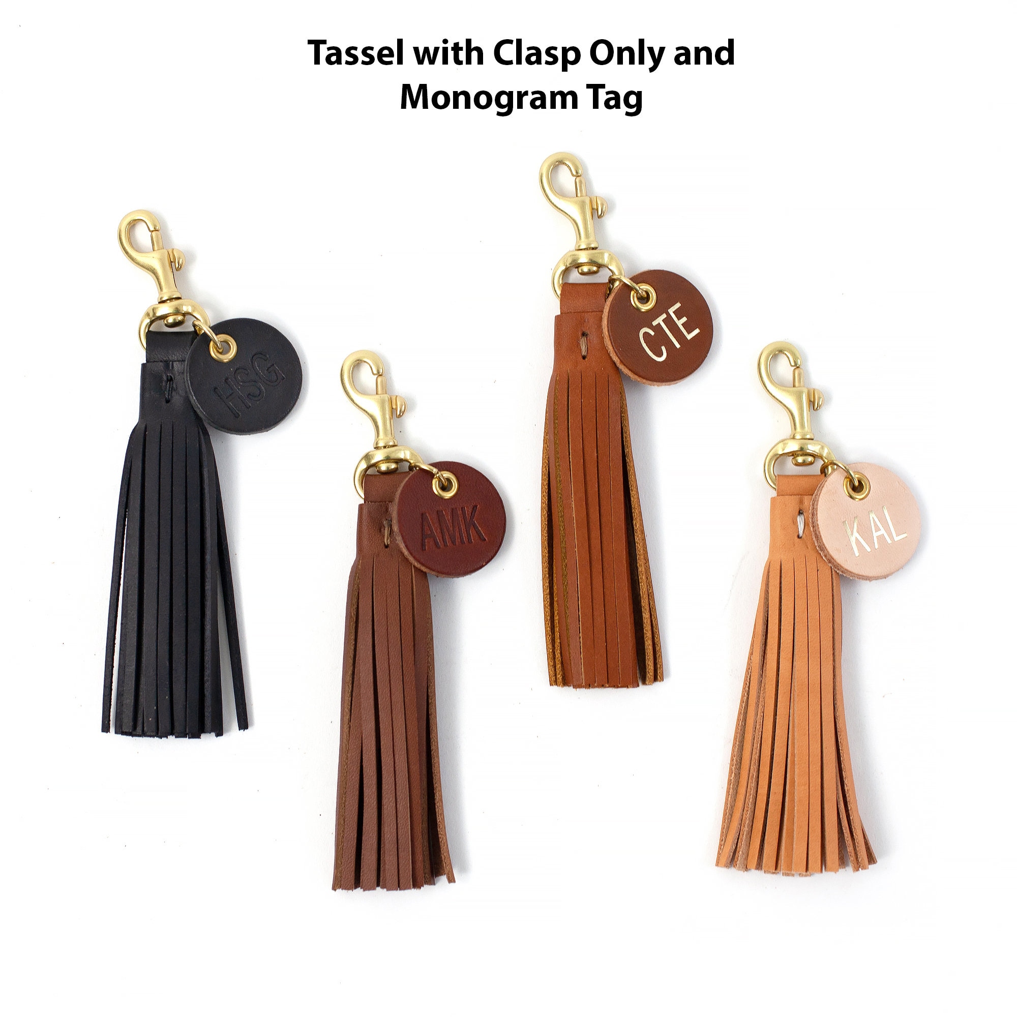 Leather tassel keychain deals