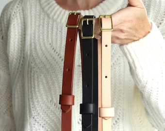 Adjustable Leather Shoulder Strap for Handbag | Handmade Leather Bag Strap | Add-on Crossbody Strap for Purse