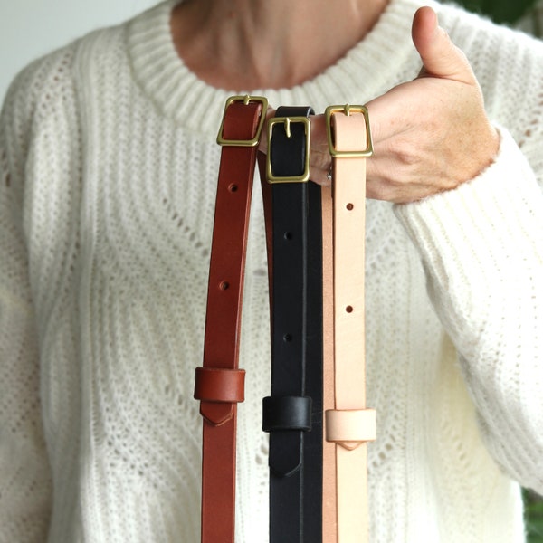 Adjustable Leather Shoulder Strap for Handbag | Handmade Leather Bag Strap | Add-on Crossbody Strap for Purse