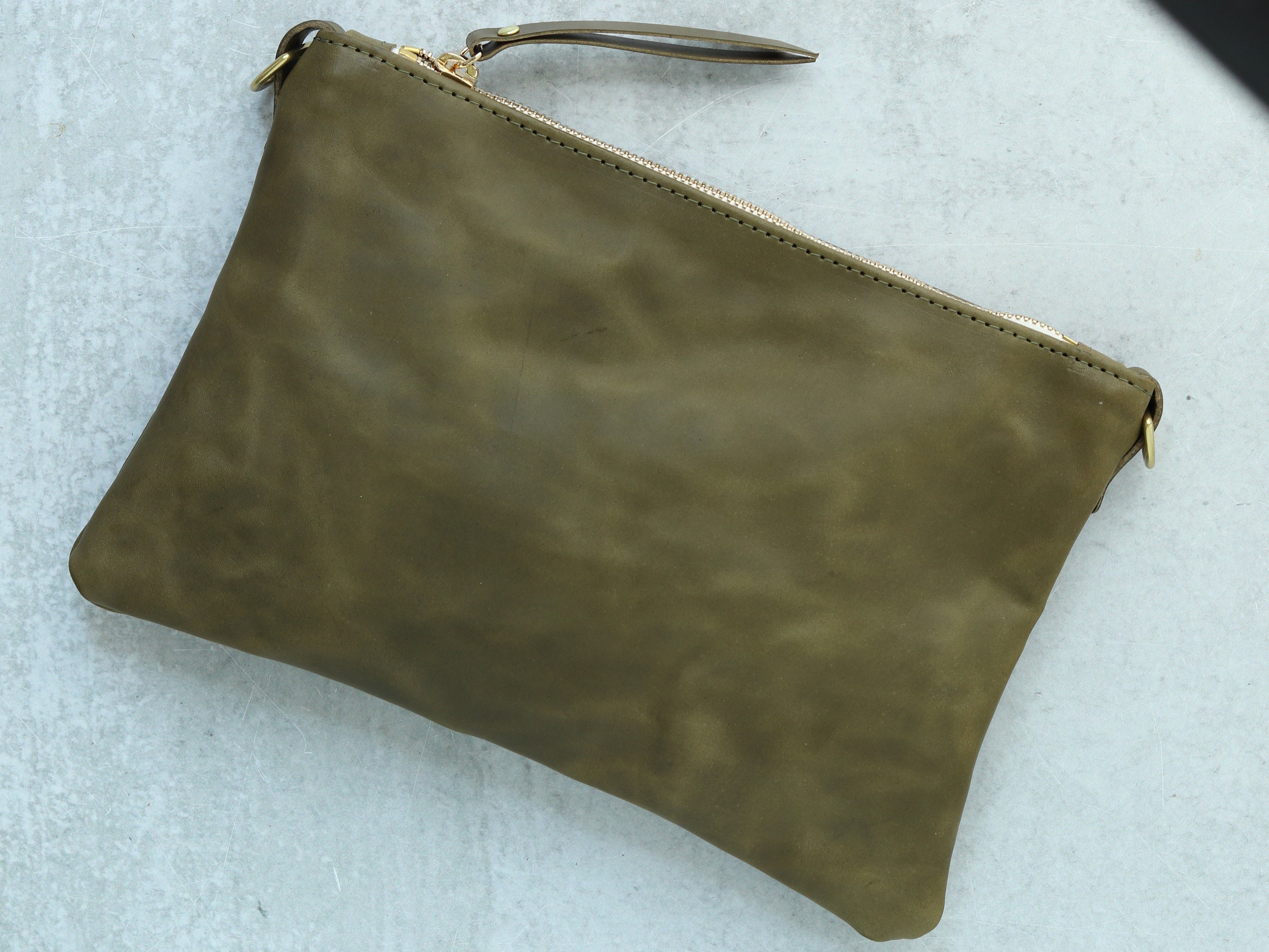 Olive Green Crossbody Leather Bag Small Cross Body Bag Etsy