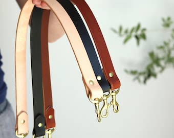 Short Leather Shoulder Strap for Hobo Bag | Handmade Leather Bag Strap | Add-on Short Shoulder Strap for Crossbody Bag