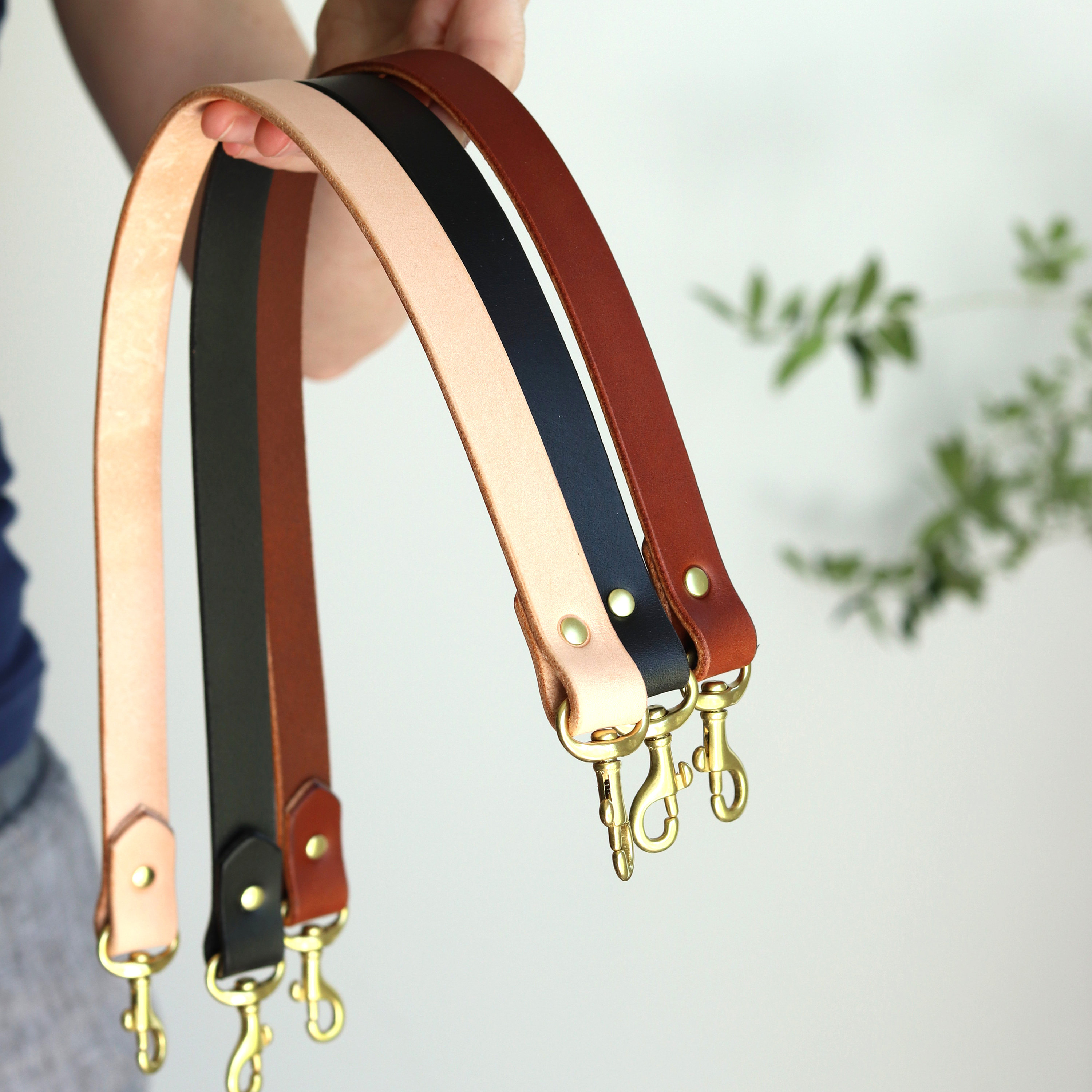 Short Leather Shoulder Strap for Hobo Bag | Handmade Leather Bag Strap | Add-On Short Shoulder Strap for Crossbody Bag