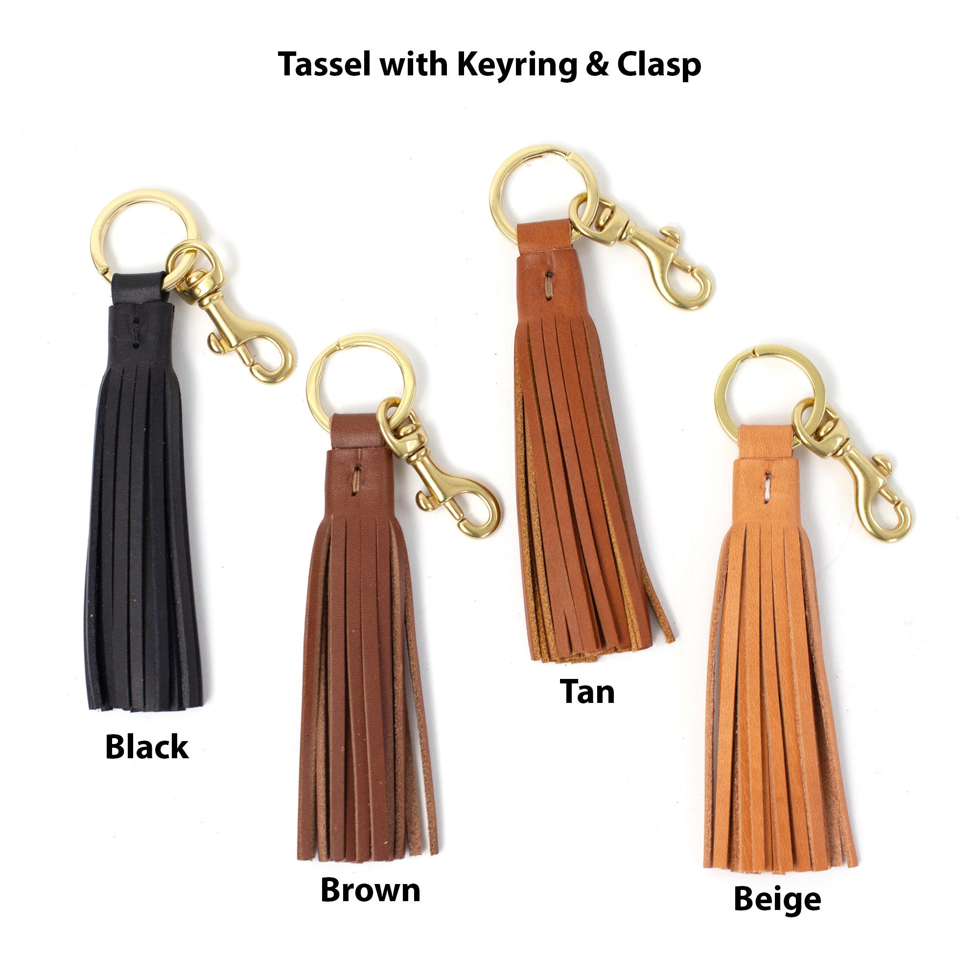 Leather Tassel Zipper Pull // Leather Tassel Key Fob // Key Etsy