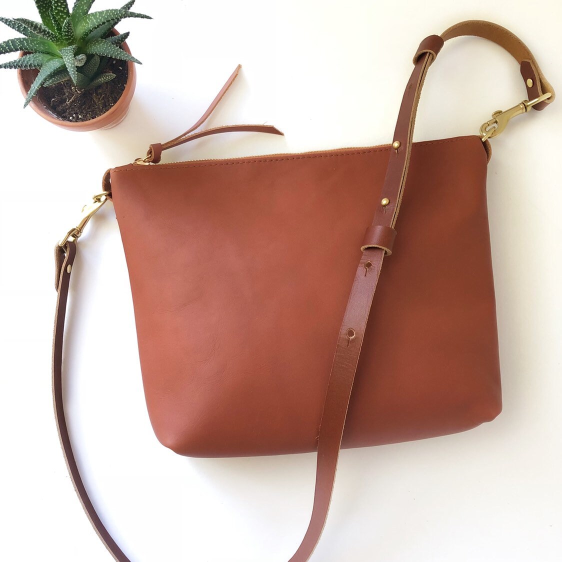 Leather Crossbody Bag Leather purse Leather Hobo Bag Brown ...