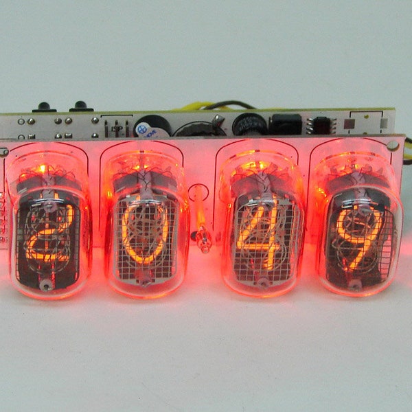Nixie tube clock (assembled kit) 2.3  witch IN-12 tube red backlight