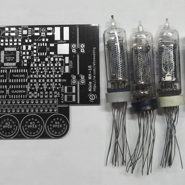 Nixie tube handwatch. PCB with IN-16 Tubes