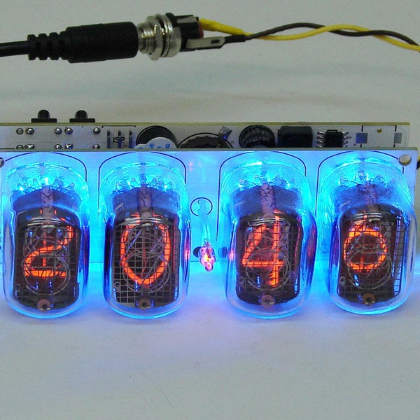 Nixie tube clock (assembled kit) 2.3  witch IN-12 tube blue backlight