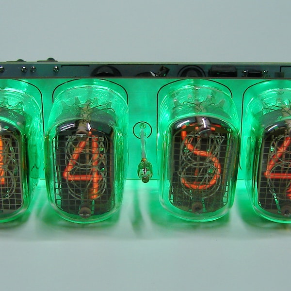 Nixie tube clock (assembled kit) 2.3  witch IN-12 tube green backlight