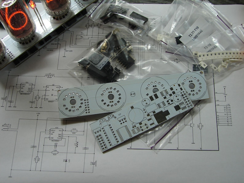 Nixie tube clock DIY kit 2.3 for IN-18 tube tube and tube socket is not included image 1