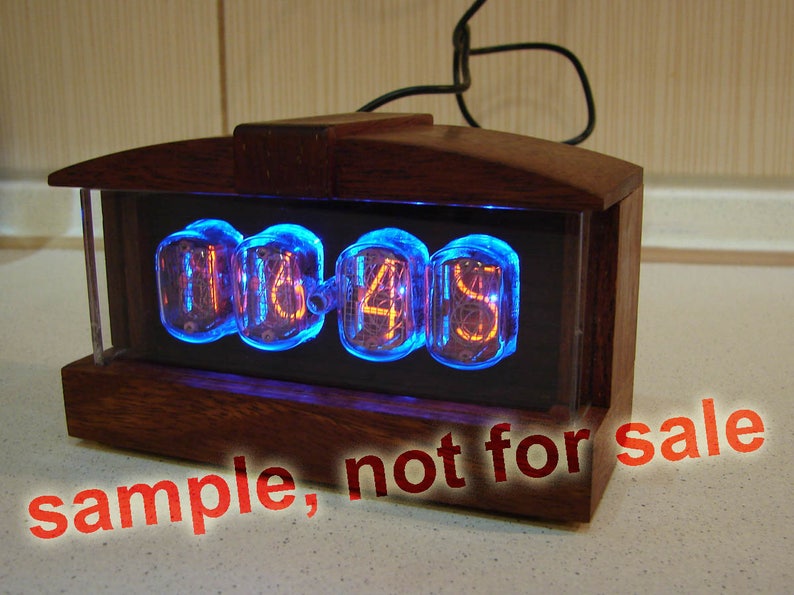 Nixie tube clock assembled kit 2.3 witch IN-12 tube blue backlight zdjęcie 6