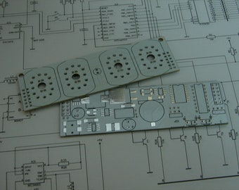 PCB 2.3 + Processor for Nixie clock DIY kit for IN12 or IN14 or IN16 or IN4 or IN18