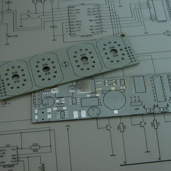 PCB 2.3 + Processor for Nixie clock DIY kit for IN12 or IN14 or IN16 or IN4 or IN18