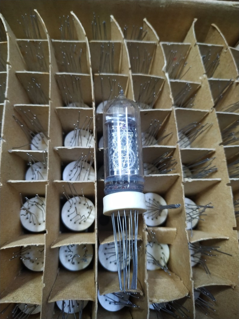 Nixie tube clock kit 2.3 IN-14 Tubes, RGB backlight, with DIY alder wood case image 2