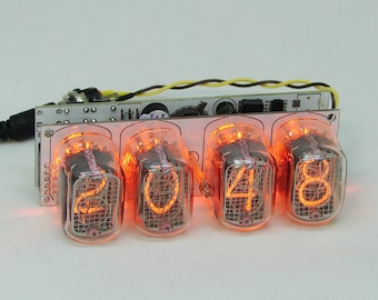 Nixie tube clock (assembled kit) 2.3  witch IN-12 tube amber backlight