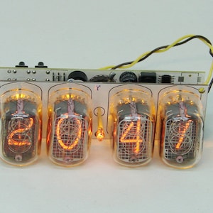 Nixie tube clock (assembled kit) 2.3  witch IN-12 tube Yellow backlight