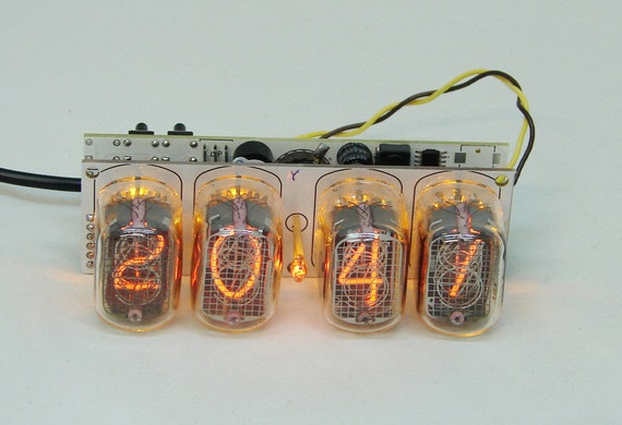 Orologio a Tubo Luminoso a LED, Orologio Vintage IPS Nixie Tube, 3 Tipi di luci, modalità