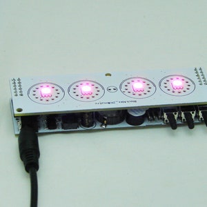 Assembled Nixie tube kit for IN-14 tube, monocolor or multicolor RGB backlight v2.3