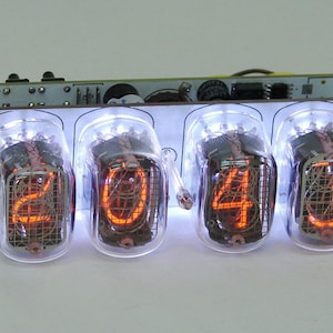 Nixie tube clock (assembled kit) 2.3  witch IN-12 tube white backlight