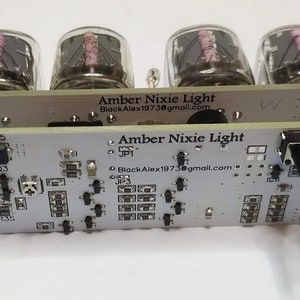 Nixie tube clock assembled kit 2.3 witch IN-12 tube blue backlight zdjęcie 4