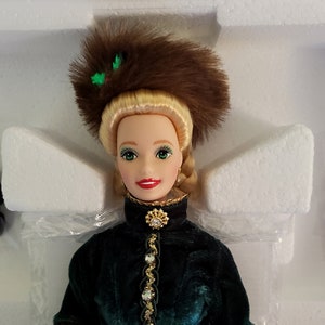 Holiday Caroler Porcelain Barbie 1996-Limited Edition/Never Removed From Box/Mattel Blonde Barbie/Vintage Toy-Collectible Doll/FREE Shipping