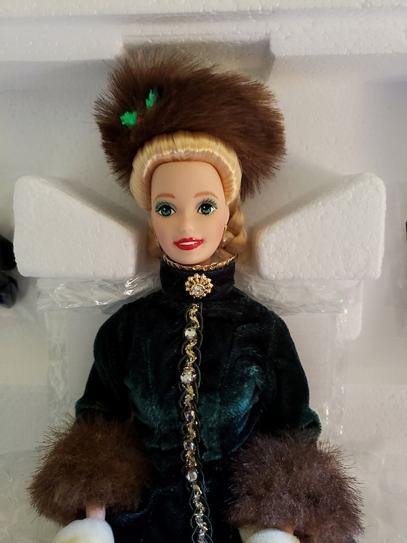 Holiday Caroler Porcelain Barbie 1996 limited Edition never Removed From Box mattel Blonde Barbie vintage Toy collectible Doll free Shipping Etsy Sweden