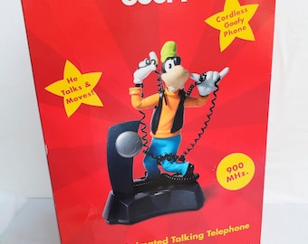 VTG Disney Telemania Talking Animated Goofy Original Novelty