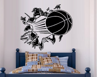 Basketball thru The Wall - Sports, Wall or Window Decal