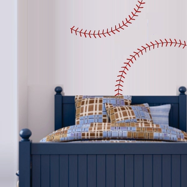 Baseball Laces  # 2  ~ Wall Decal