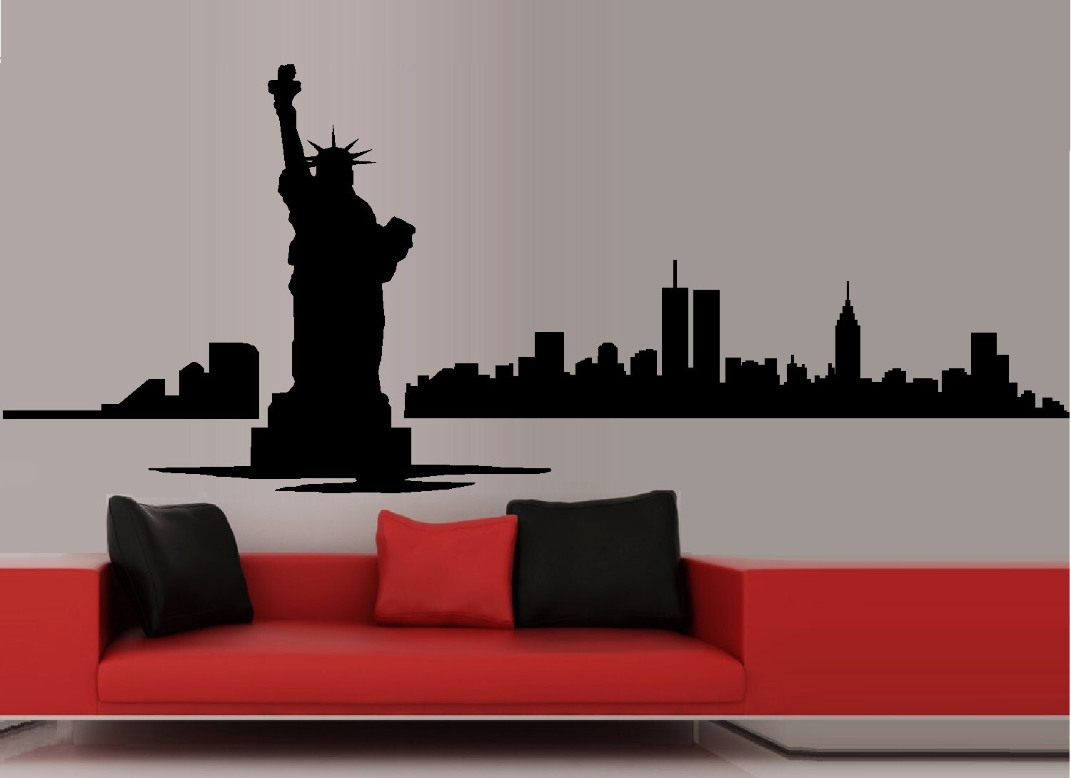 New York City Skyline Wall or Window Decal - Etsy